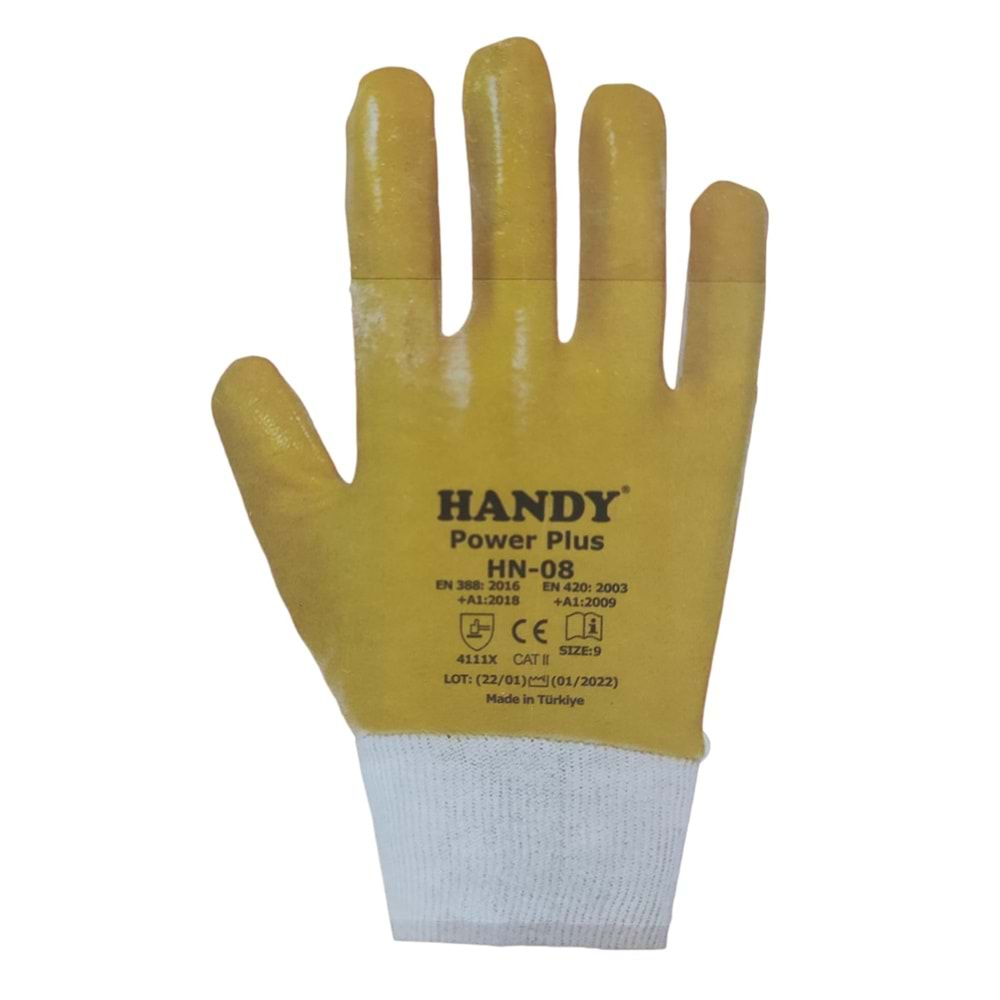 Hn-08 Handy Power Plus Eldiven 9 - Sarı