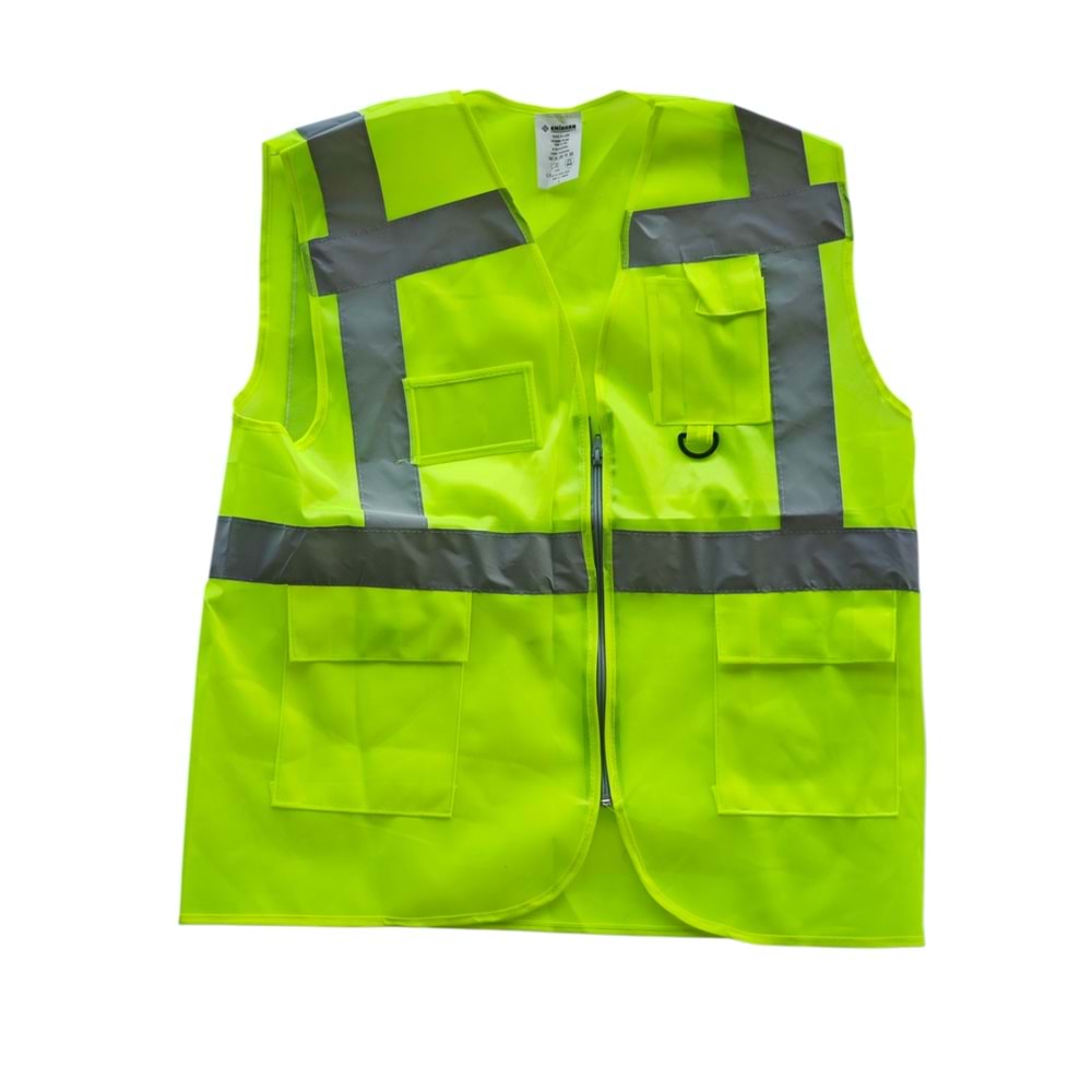 36011 Emirhan İkaz Yeleği - Mühendis Tipi Sarı