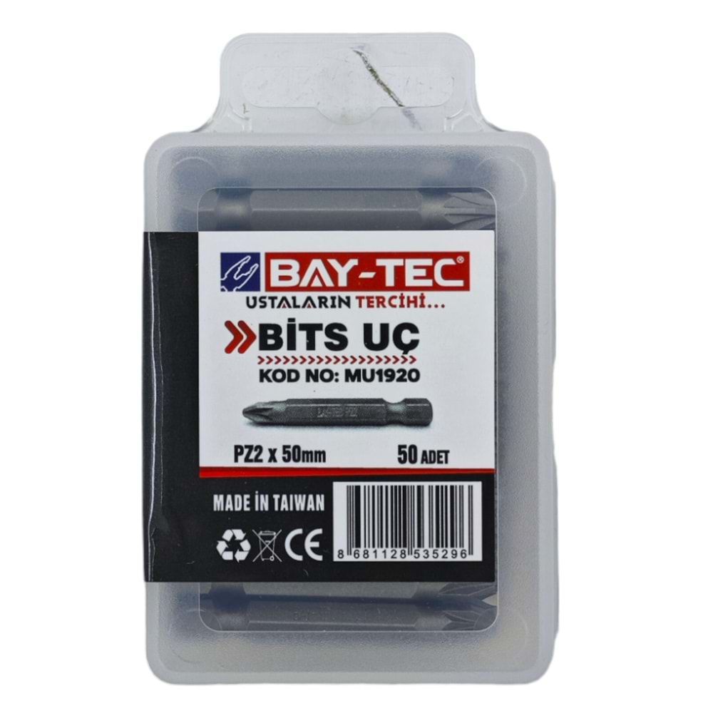 Mu1920 Bay-Tec Kare Pozi Bits Uç Pz 2*50Mm