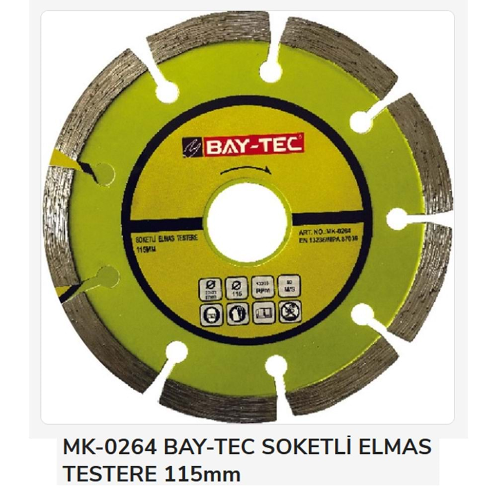 Mk-0264 Bay-Tec Soketli Elmas Testere 115Mm