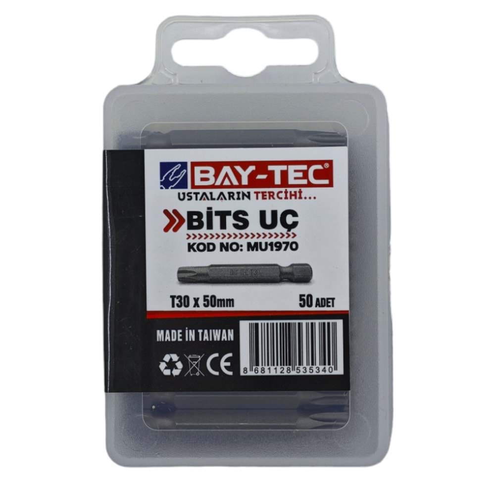 Mu1970 Bay-Tec Kare Tork Bits Uç T30*50Mm