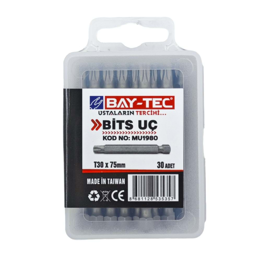 Mu1980 Bay-Tec Kare Tork Bits Uç T30*75Mm