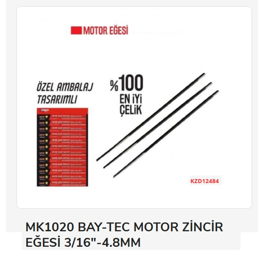 Mk1020 Bay-Tec Motor Eğesi 3/16-4.8