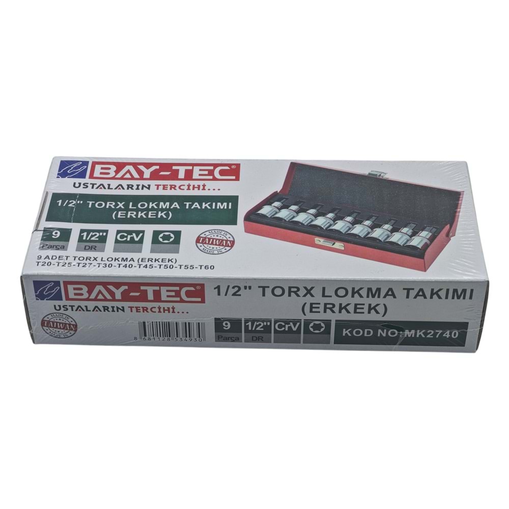 MK2740 Bay-Tec 1/2 Tork Lokma Takımı 9prç - Erkek