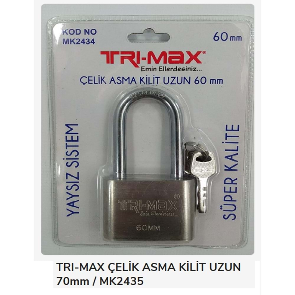 Mk2435 Trı-Max Çelik Asma Kilit 70Mm