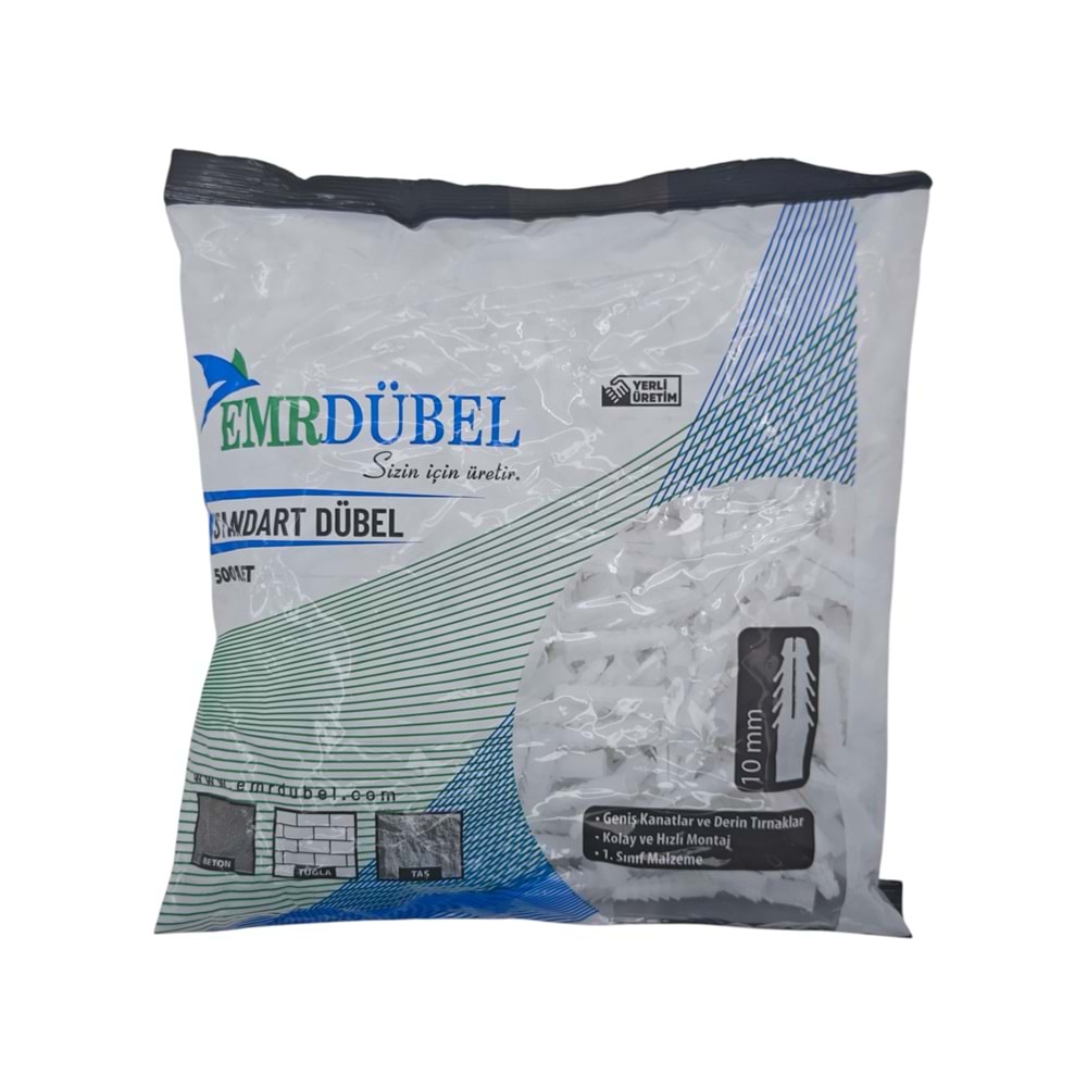 13979 Emr Plastik Dübel 10mm 500lü