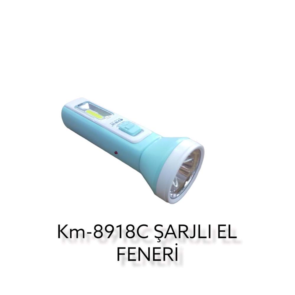 KM-8918C RECHARGEABLE ŞARJLI EL FENERİ