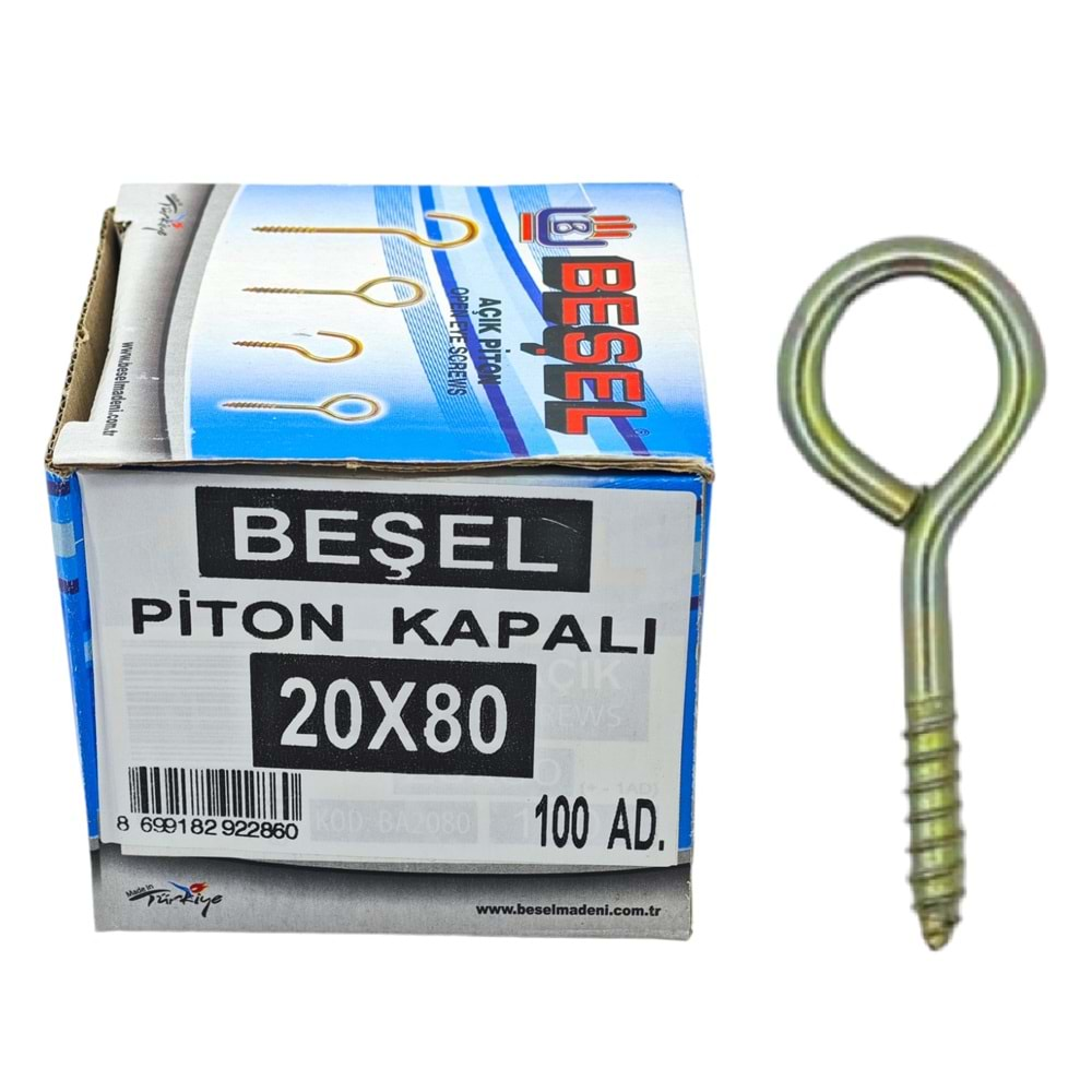 Ba2080K Beşel Piton 20*80 - Kapalı