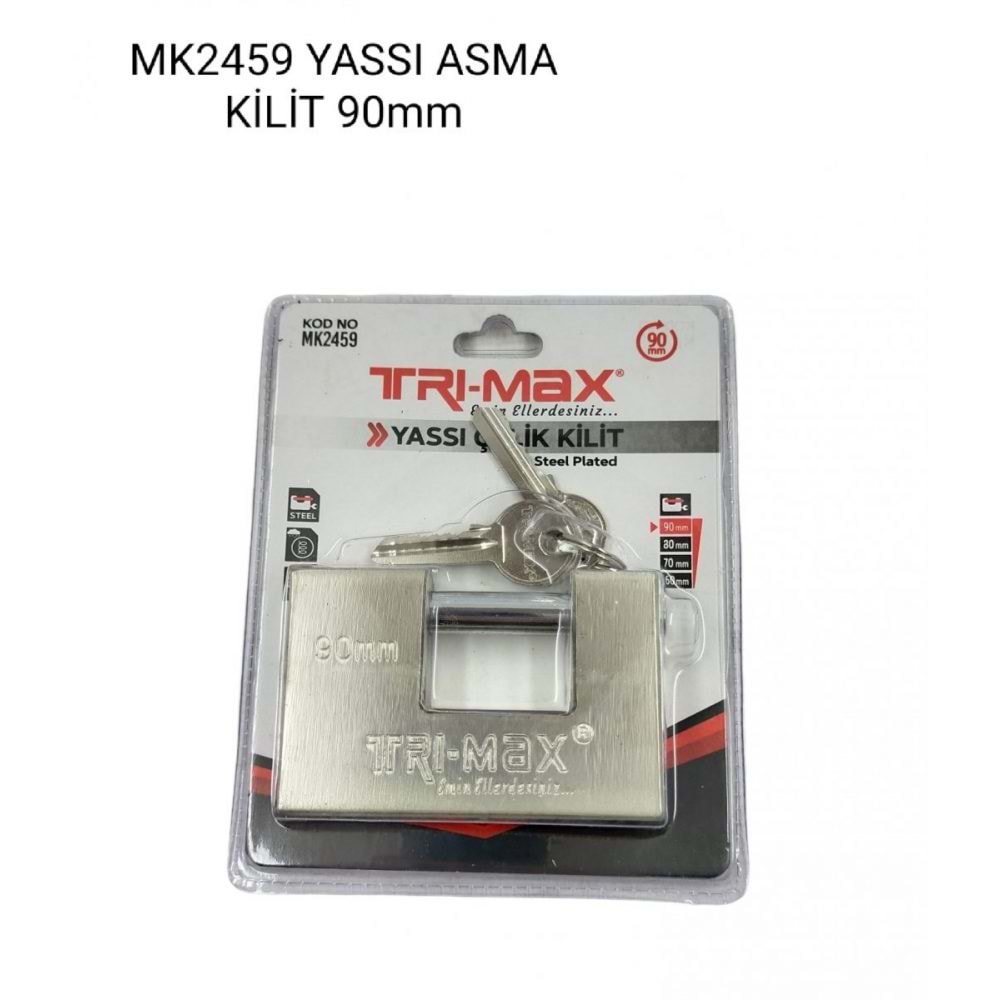 Mk2459 Trı-Max Yassı Çelik Kilit 90Mm