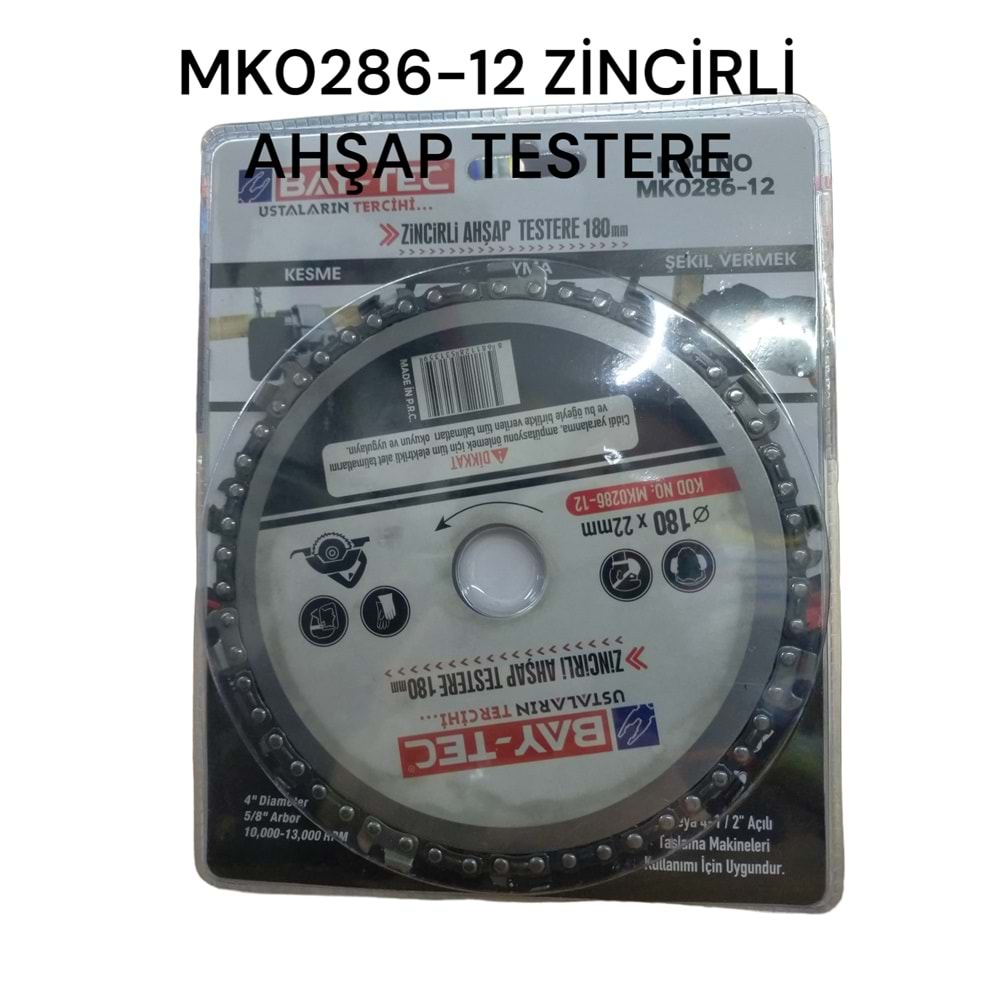 Mk0286-12 Bay-Tec Zincirli Ahşap Testere 180Mm