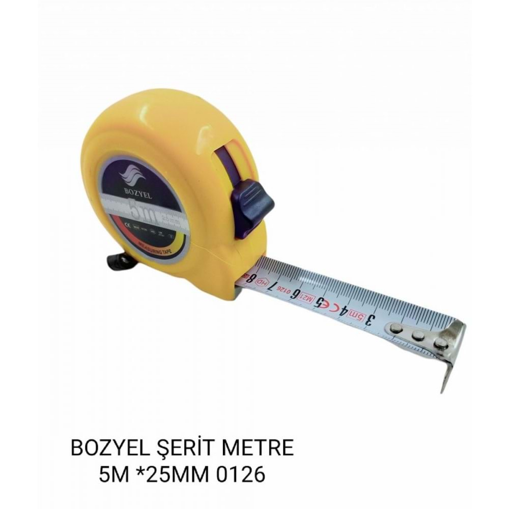 0126 Bozyel Şerit Metre 5M*25Mm