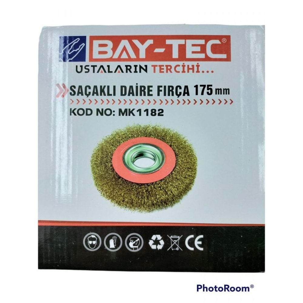 Mk1182 Bay-Tec Saçaklı Daire Fırça 175Mm