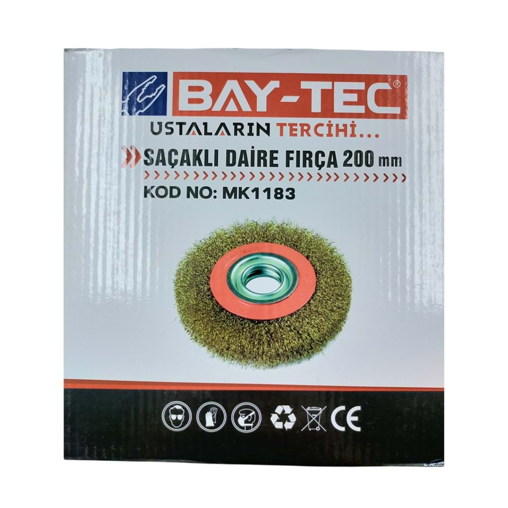 Mk1183 Bay-Tec Saçaklı Daire Fırça 200Mm