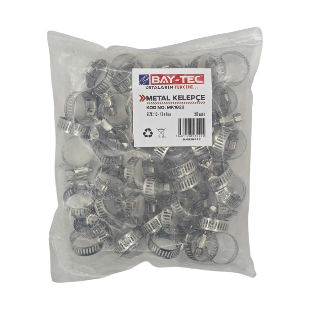 MK1822 Bay-Tec Metal Kelepçe 8mm 13-19