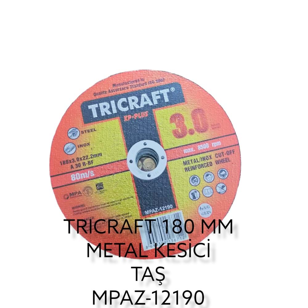 M-3303 TRICRAFT İNOX KESİCİ 180*3*22mm