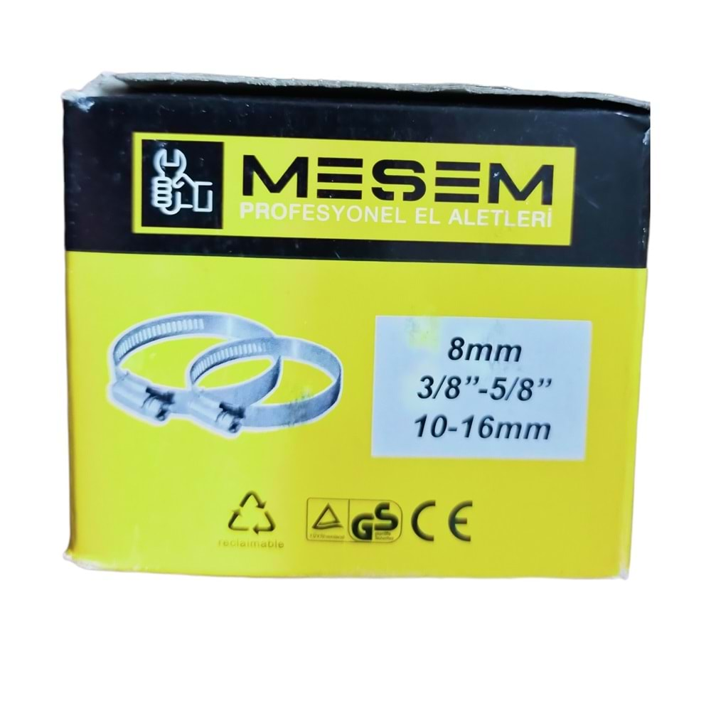 M-4541 Meşem Metal Kelepçe 50Li 8Mm 10-16