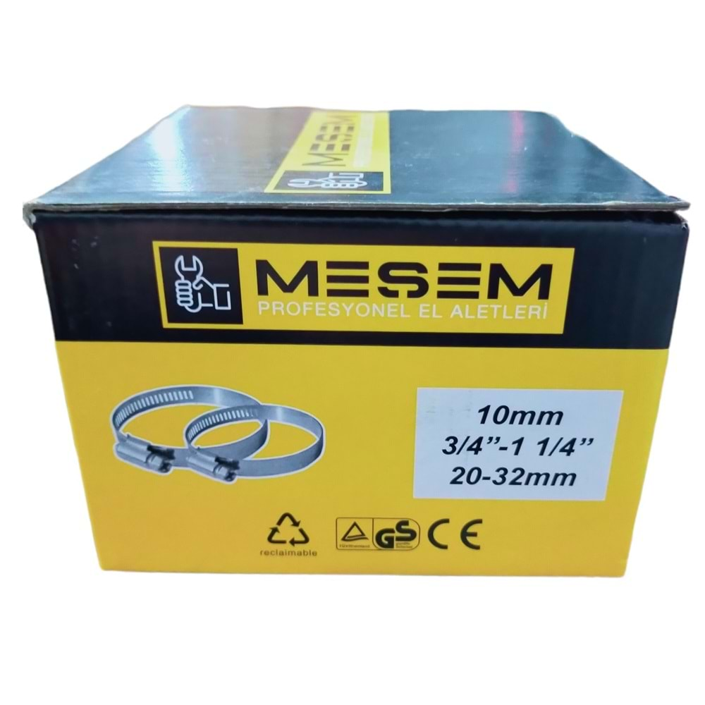 M-4545 Meşem Metal Kelepçe 50Li 10Mm 20-32