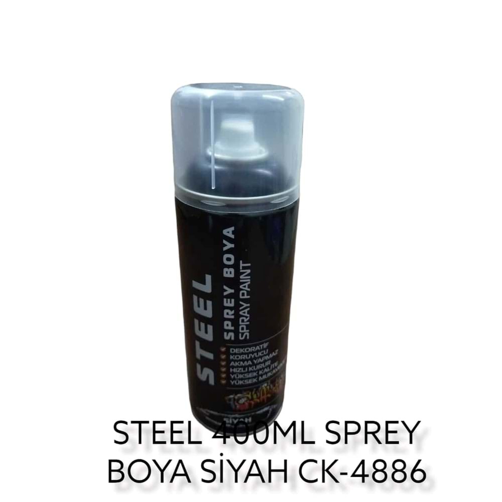 CK-4886 STEEL SPREY BOYA 400ml - Siyah