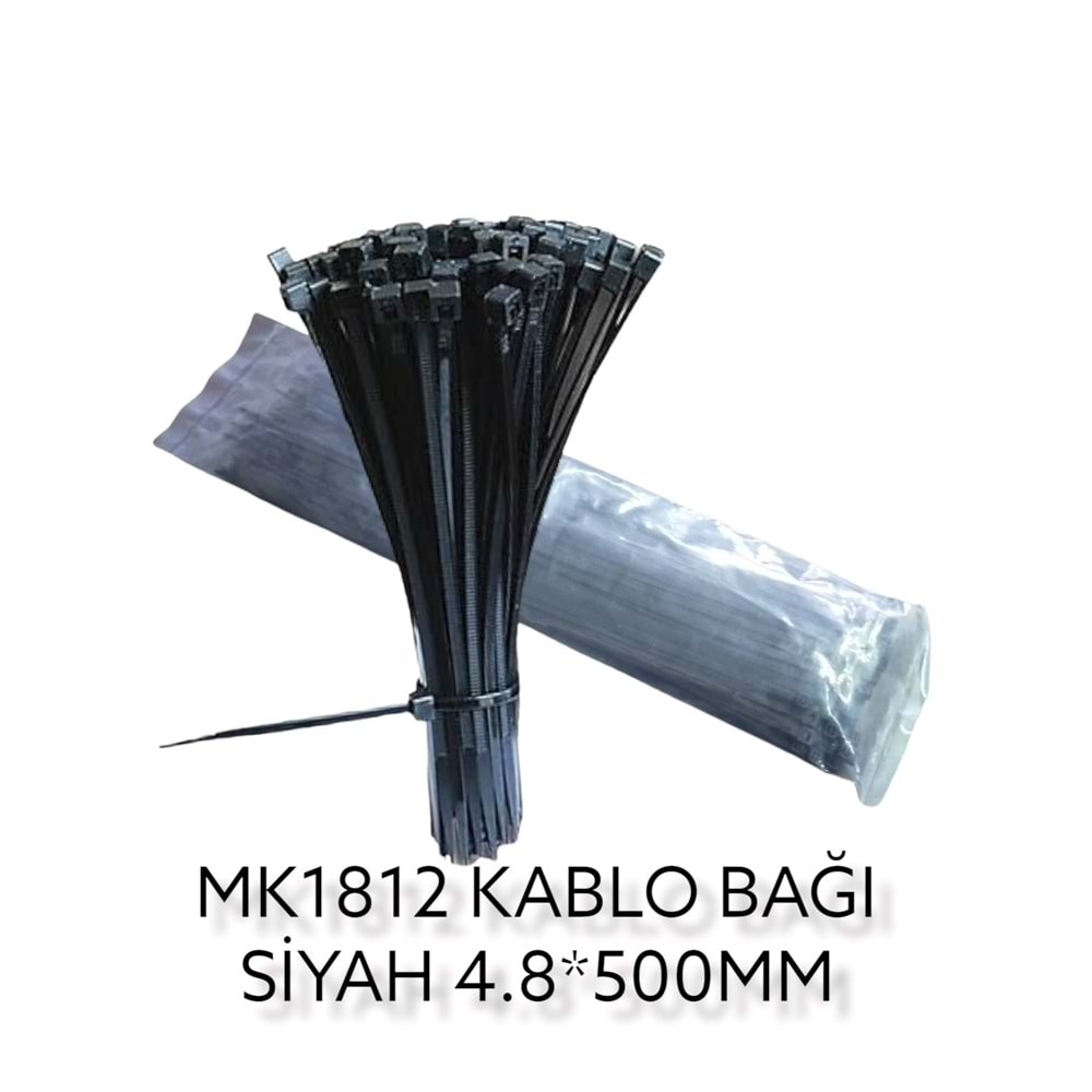 Mk1812 Bay-Tec Kablo Bağı 4.8*500Mm - Siyah