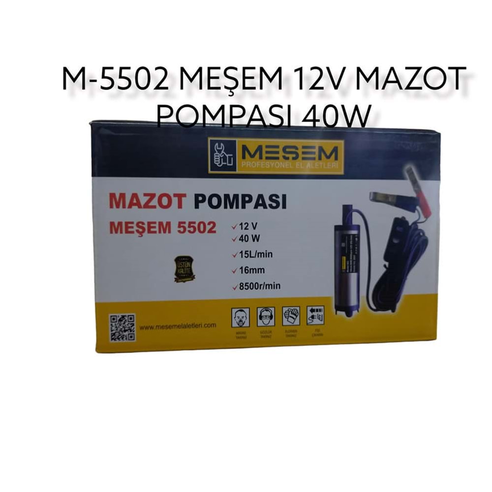 M-5502 MEŞEM 12V MAZOT POMPASI 40W