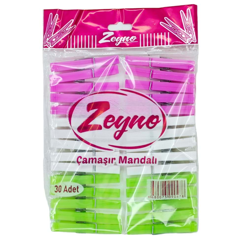 9067 Zeyno Çamaşır Mandalı 30Lu