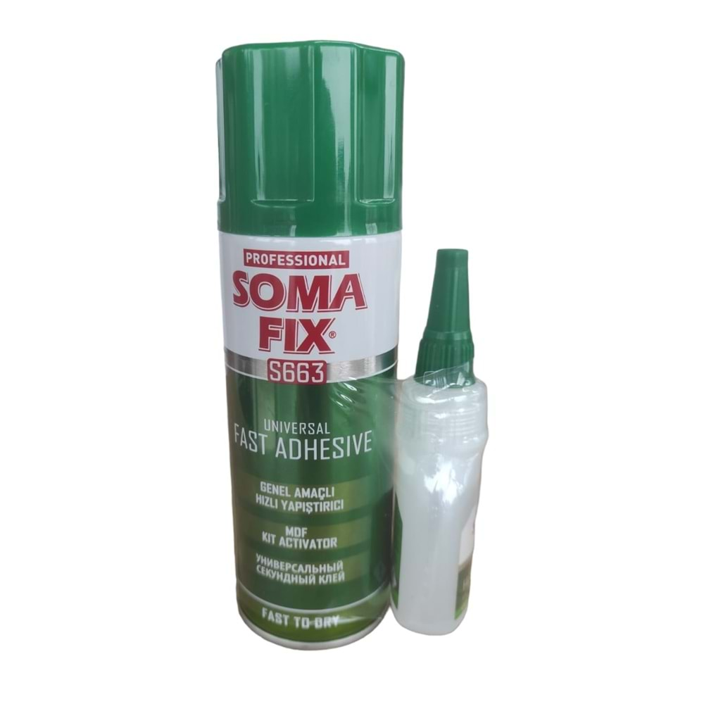 Sf-E7046 Somafix S663 Hızlı Yapıştırıcı 200Ml+50Gr - Mdf Kıt