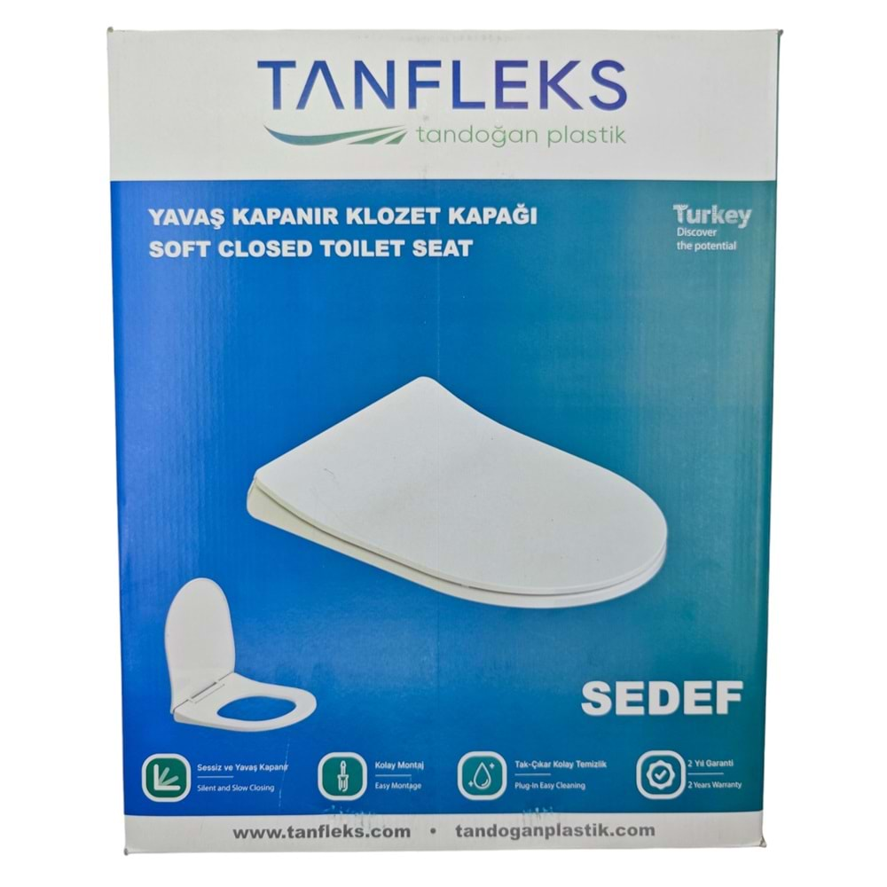 Tpkk-14 Tanfleks Sedef Klozet Kapağı - Yavaş Kapanır