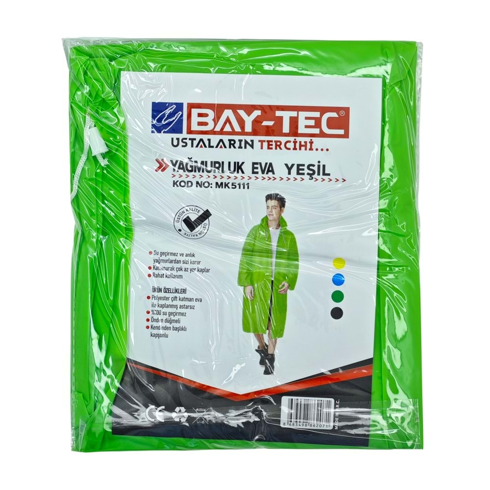 Mk5111 Bay-Tec Eva Yağmurluk - Yeşil