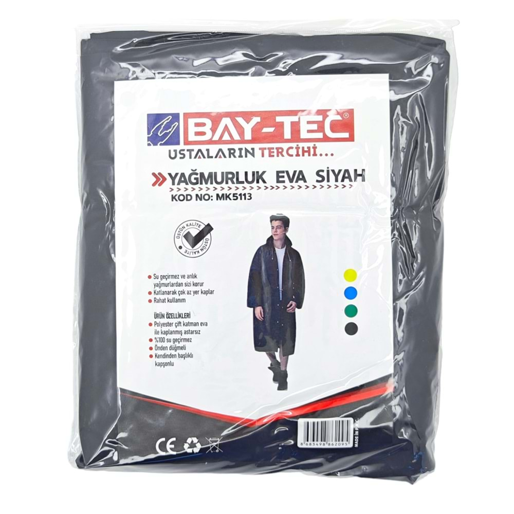 Mk5113 Bay-Tec Eva Yağmurluk - Siyah