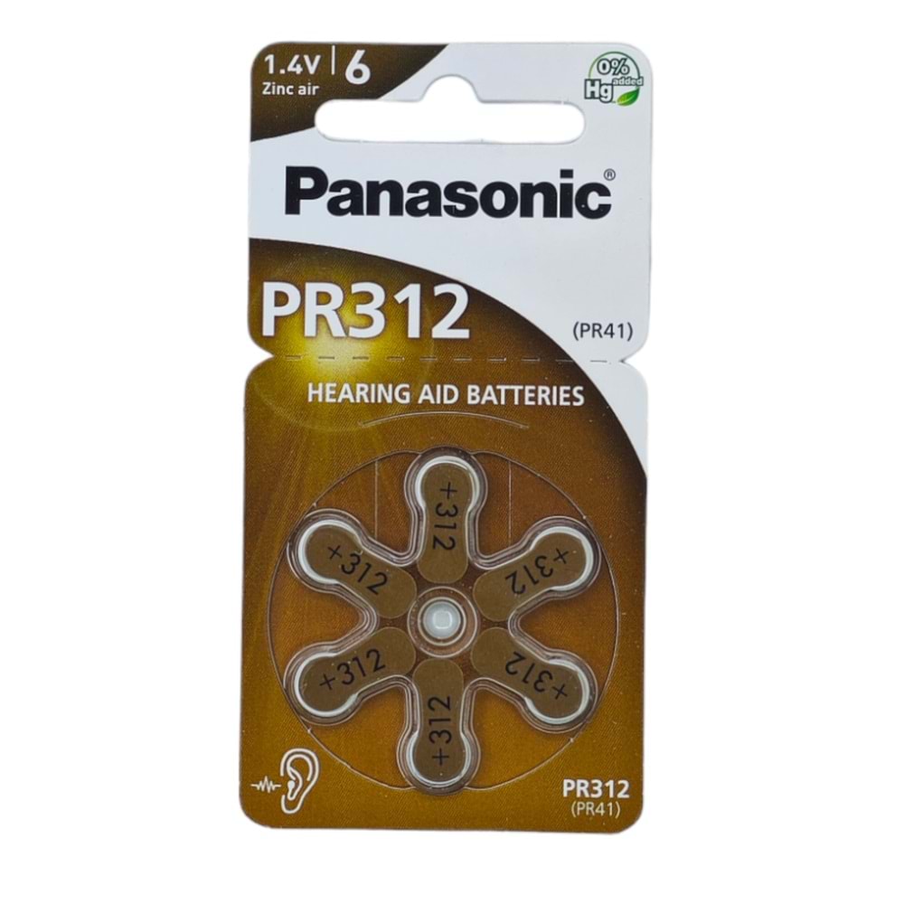 PR312 PANASONİC KULAKLIK PİLİ 1.4V 6lı