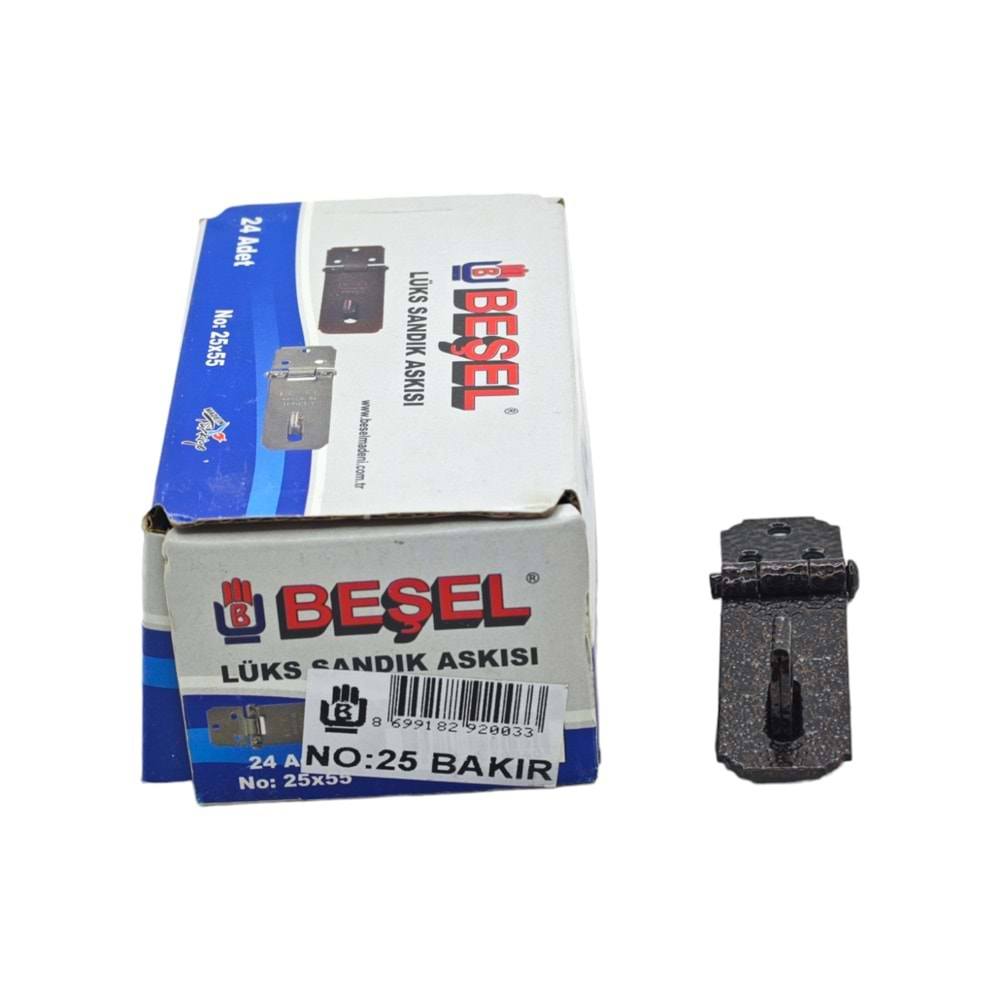 Ba11025B Beşel Lüks Sandık Askısı 25*55 No:25 - Bakır