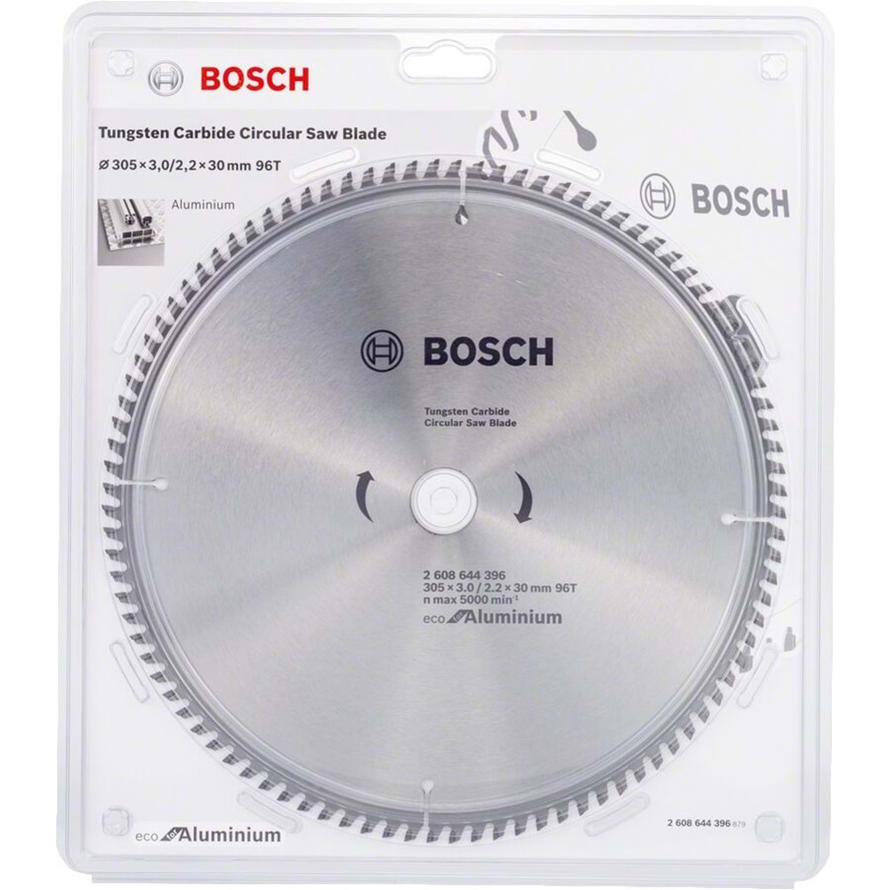 2608644396 Bosch Eco Alüminyum Daire Testere 96T 305*30Mm