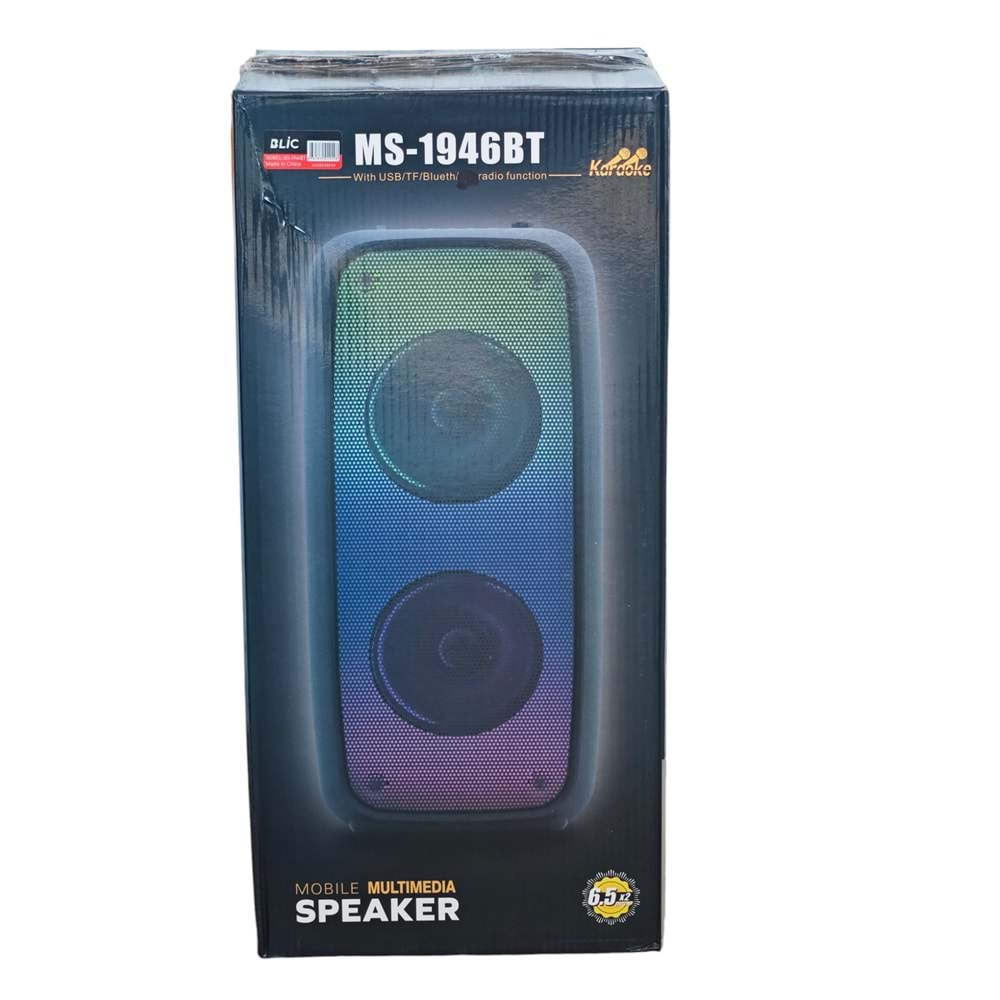 MS-1946BT Blic Mobile Multimedya Speaker 20W - USB-TF-Blueth-FM