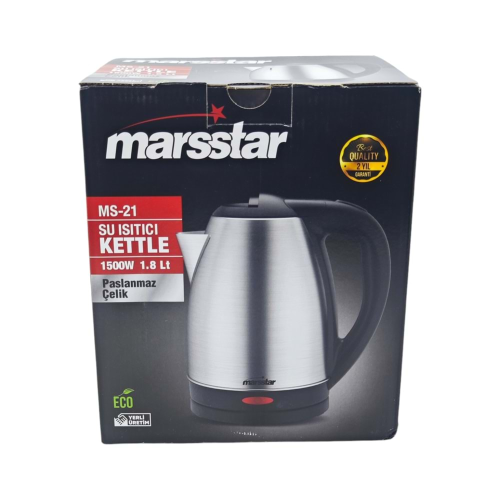 MS-21 Marsstar 1500w Su Isıtıcı/Kettle 1.8lt