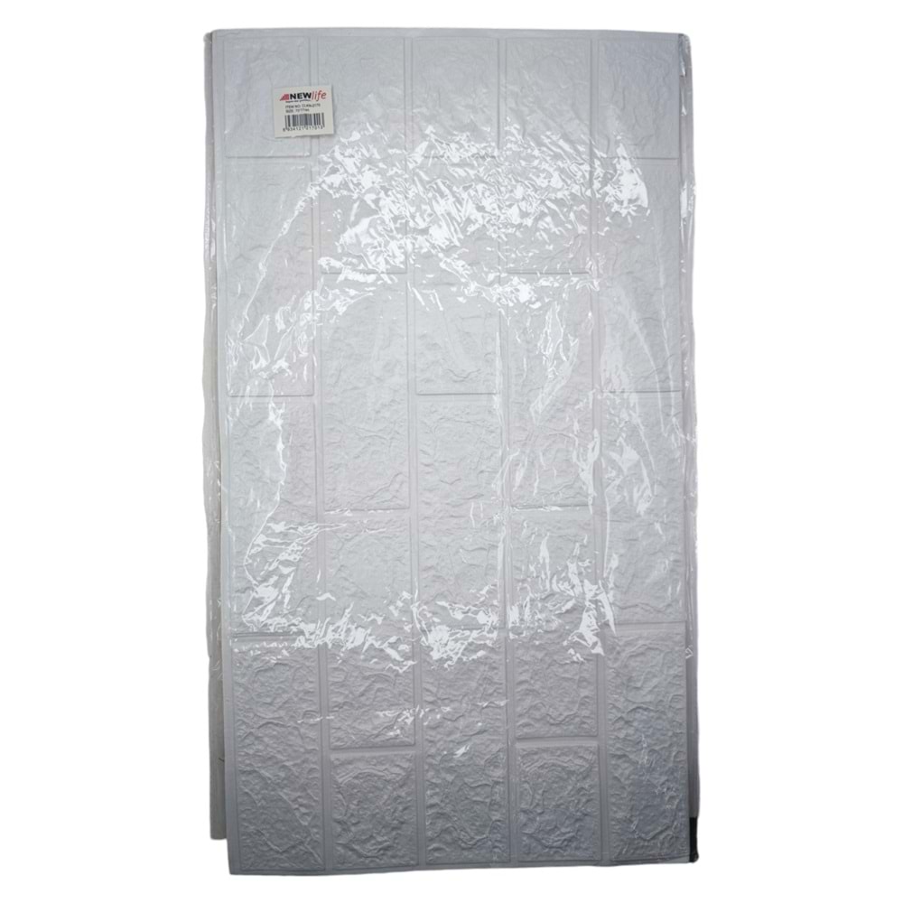 CLKN-2170 Newlife Yapışkanlı 3D Duvar Kağıdı 70*77cm - Beyaz