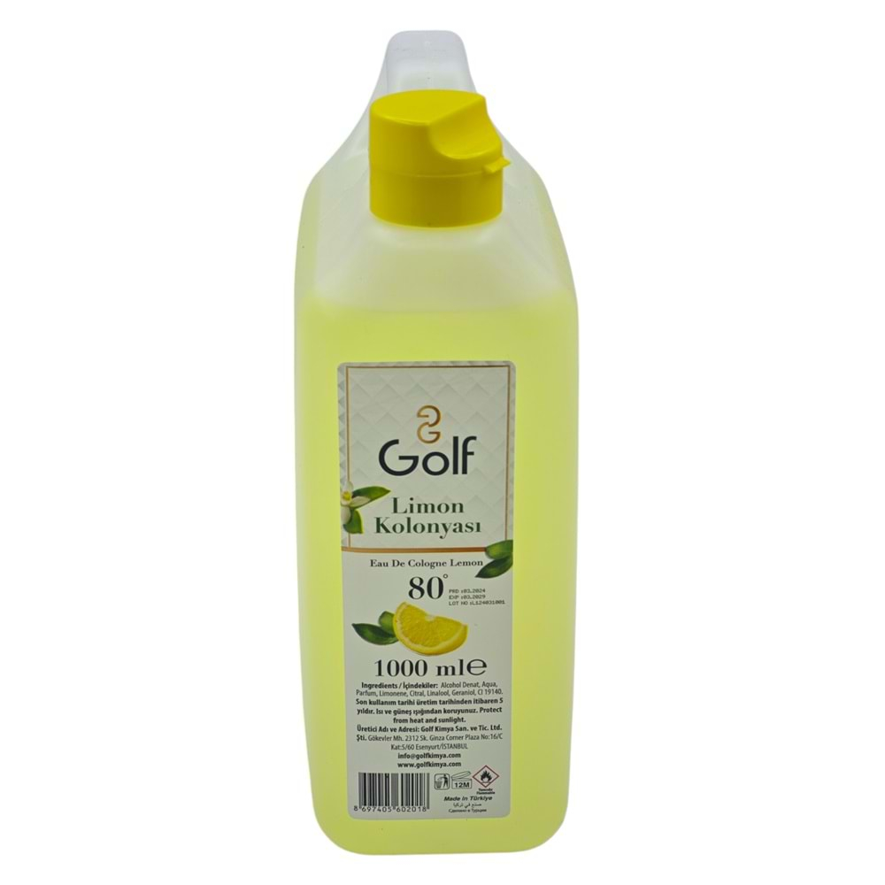 0201 Golf 80 Limon Kolonyası 1000ml