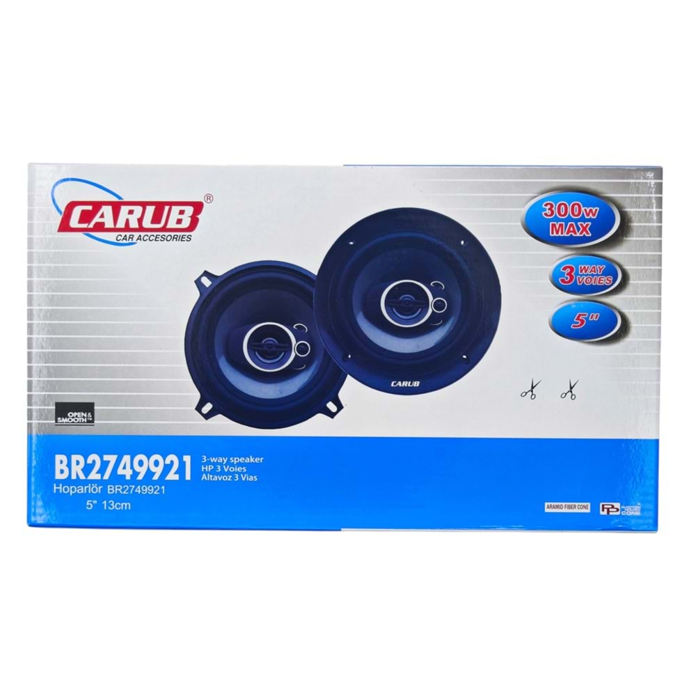 BR2749921 Carub 300w 13cm Kapaksız Hoparlör