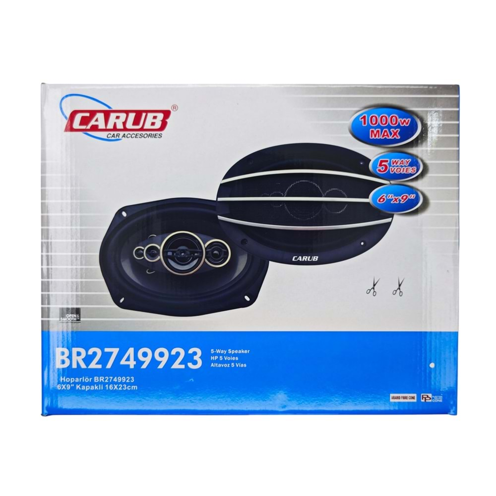 BR2749923 Carub 1000w 22cm Kapaklı Hoparlor