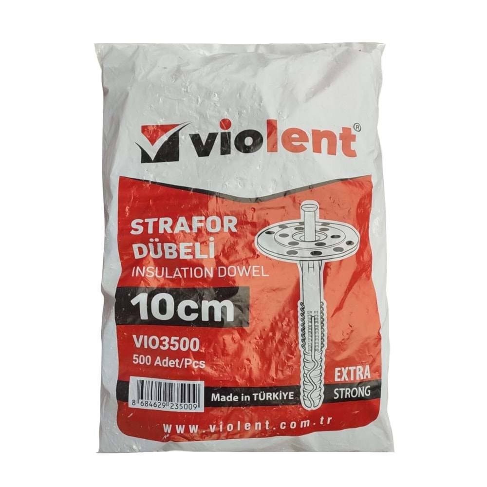 VIO3500 Violent 500lü Strafor Dübeli 10cm