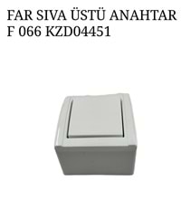 F 066 Far Sıva Üstü Anahtar - Kare