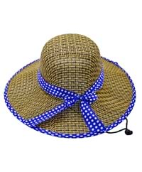 Hs-11788 İnce Dokuma Hasır Foter şapka-Kurdeleli