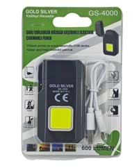 Gs-4000 Gold Sılver Şarjlı Çakmak & 600 Lümen COB Led fener