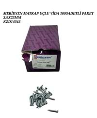 160620 Meridyen 3,9*25 YHB Matkap Uçlu Vida 1000li