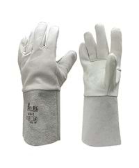 El420 Bay-El Deri Eldiven 10 -Beyaz