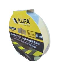 Kup6062 Kupa Sarı-Siyah Kaydırmaz Bant 25Mm*15M