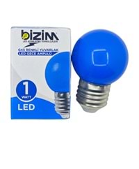 G45 Bizim E27-1W Led Gece Lambası - Mavi