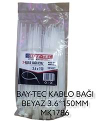 Mk1796 Bay-Tec Kablo Bağı 4.8*450Mm - Beyaz