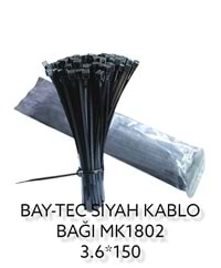 Mk1802 Bay-Tec Kablo Bağı 3.6*150Mm - Siyah