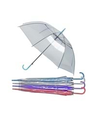 SKY-21 Skybelt Renkli Şeffaf Şemsiye