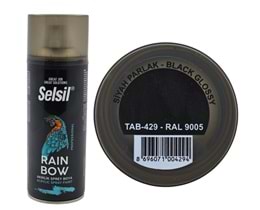 TAB-429 Selsil Raınbow Akrilik Sprey Boya 400ml - Siyah Parlak